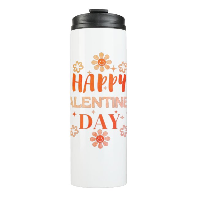 Happy Valentine’s Day Love Design Thermal Tumbler (Front)