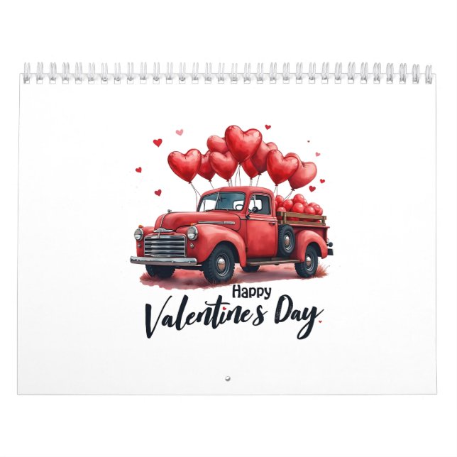 Happy Valentine’s Day Matching Couples Outfit  Calendar (Cover)