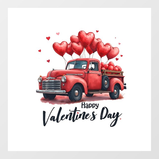 Happy Valentine’s Day Matching Couples Outfit  Window Cling (Sheet)
