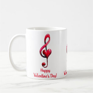 Happy Valentine’s Day Music of Love Coffee Mug