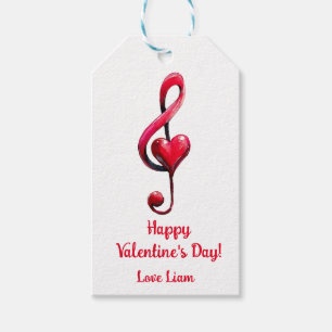 Happy Valentine’s Day Music of Love Gift Tags