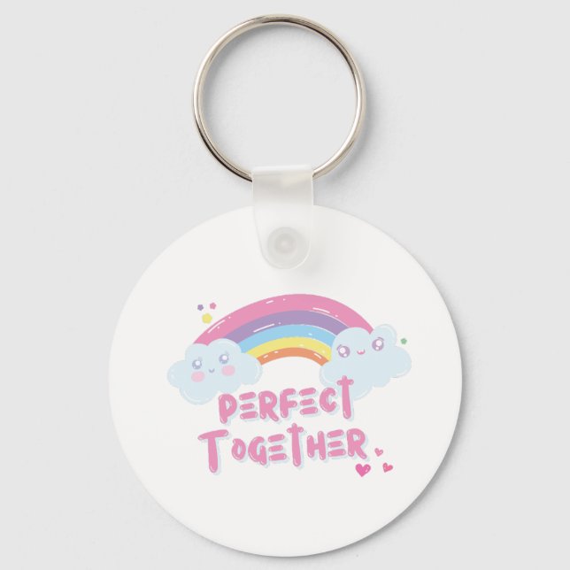 ❤️ Happy Valentine’s Day ❤️Perfect Together   Key Ring (Front)