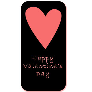 Happy Valentine’s Day Postcard Pink Heart