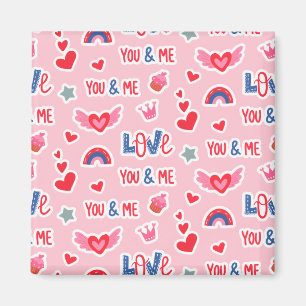 Happy Valentine’s Day Red Heart Art Romantic Lover Magnet