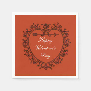 happy Valentine’s Day Red  Napkin