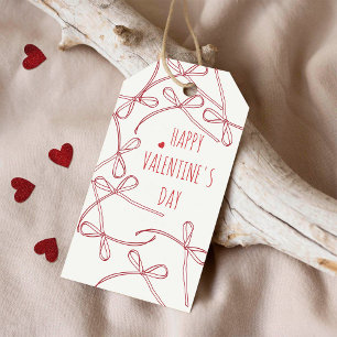 Happy Valentine’s Day – Ribbon Bows Minimal Love Gift Tags