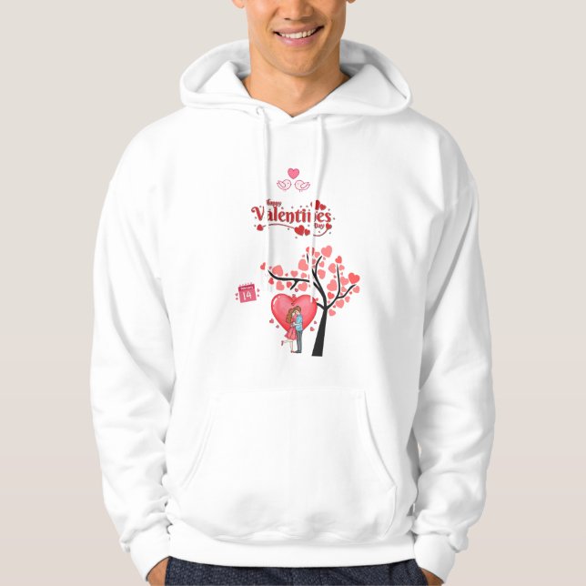 Happy Valentine’s Day – Romantic Couple Hoodie (Front)