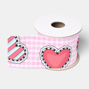 Happy Valentine’s Day Romantic Red Heart Keepsake Grosgrain Ribbon