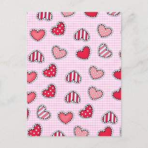 Happy Valentine’s Day Romantic Red Heart Keepsake Postcard