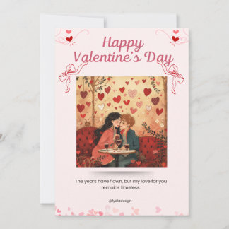 Happy Valentine’s Day Romantic Wall Art | Love Thank You Card