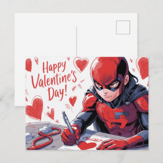 Happy Valentine’s Day Super-Héros -3 Postcard