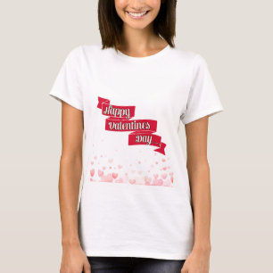 “Happy Valentine’s Day” Typography Heart Design ❤️ T-Shirt