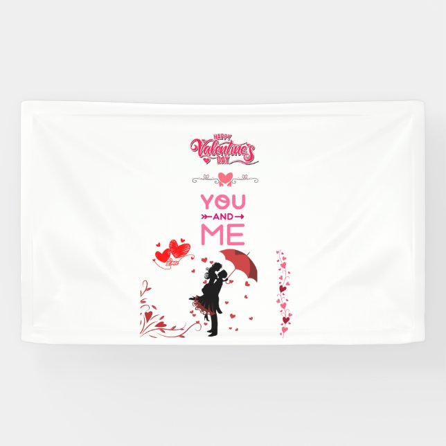 Happy Valentine’s Day – You and Me Romantic Love  Banner (Horizontal)