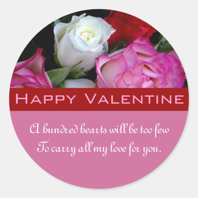 Happy Valentine Sticker (Front)