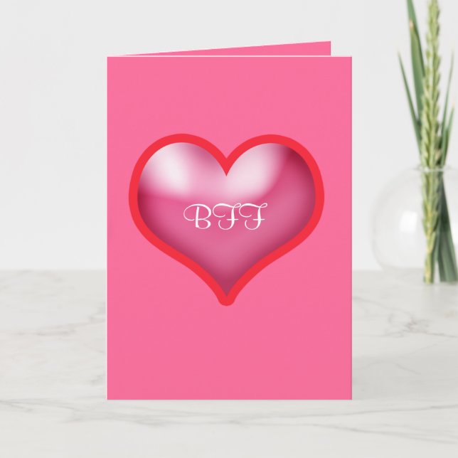 Happy Valentine's BFF Thank You Card (Front)