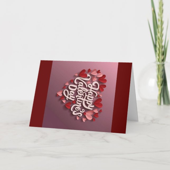 Happy Valentine's card  love card hearts (Front)