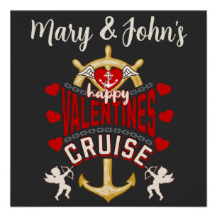 Happy Valentine's Cruise Door Poster