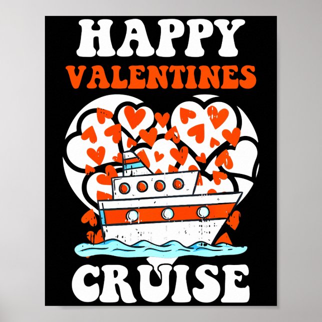 Happy Valentines Cruise Hearts Cool Cruising Poster (Front)