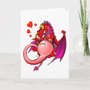 Happy Valentine's Cupidragon. Holiday Card