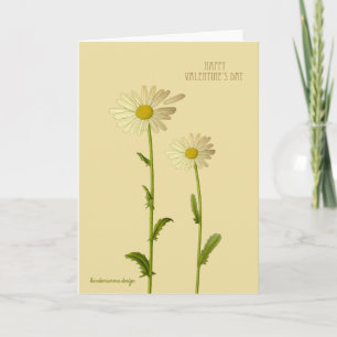 Happy Valentine's - daisies Holiday Card