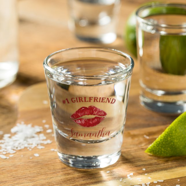 Happy Valentine's Day | #1 Girlfriend Personalised Shot Glass (Creator Uploaded)