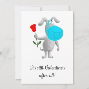Happy Valentine's Day 2021 Dog Mask Holiday Card