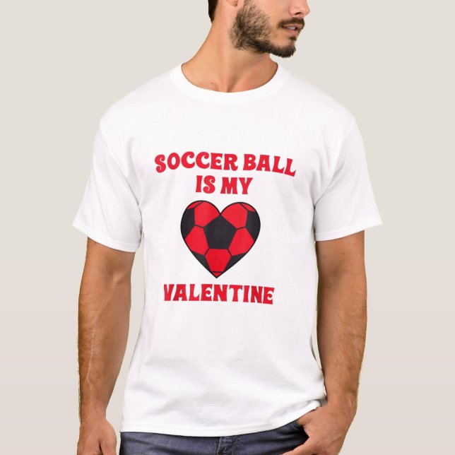 Happy Valentine's Day 2022 Soccer Heart  T-Shirt (Front)