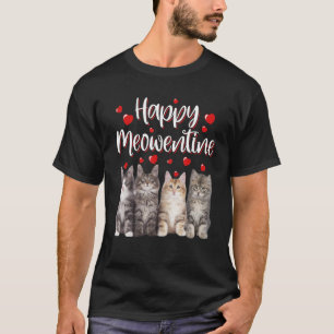 Happy Valentines Day 2023 Cute Cats Kitten Matchin T-Shirt