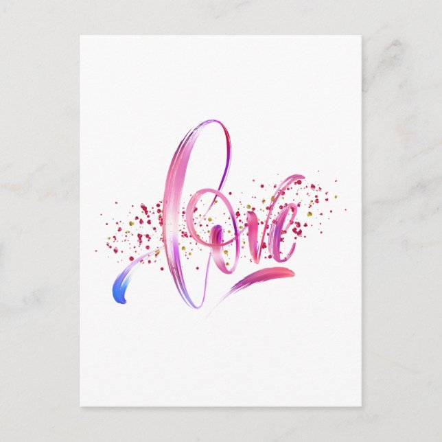 Happy Valentine's Day 2023 -Love Images Colourful  Holiday Postcard (Front)