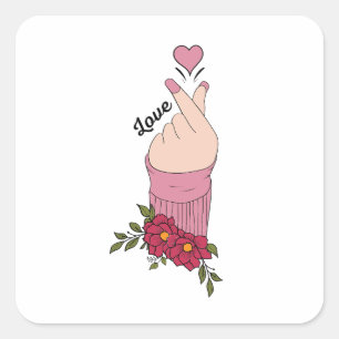 Happy Valentine's Day 2023 -Love Images Modern Square Sticker
