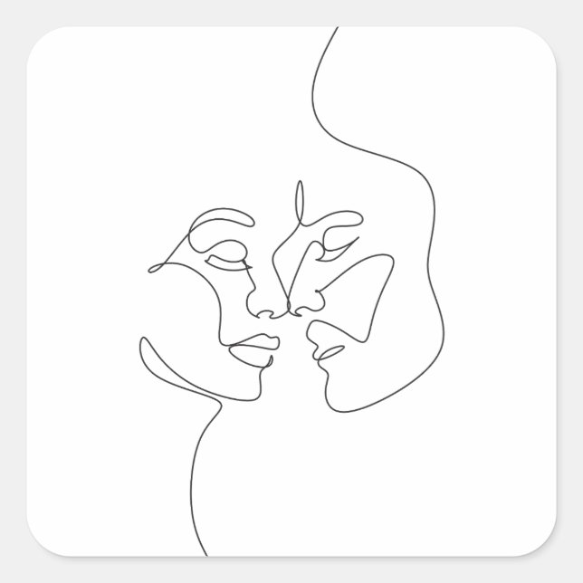 Happy Valentine's Day 2023 -Love Images Romance    Square Sticker (Front)