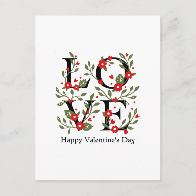 Happy Valentine's Day 2023 -Love Images Stylish    Holiday Postcard (Front)