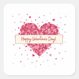 Happy Valentine's Day 2023 ,Love You My Sweetheart Square Sticker