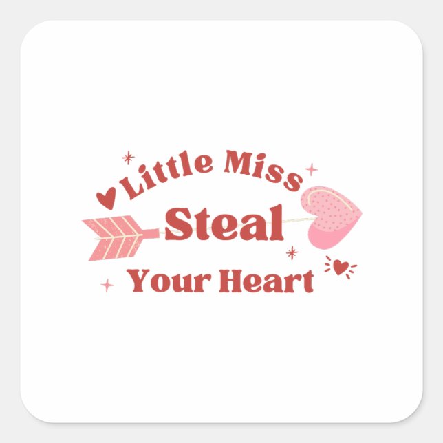 Happy Valentine's Day 2023 -You Steal My Heart   Square Sticker (Front)