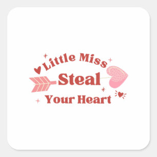 Happy Valentine's Day 2023 -You Steal My Heart   Square Sticker