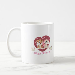 Happy Valentine's Day 2024 Funny Dogs Cute      Coffee Mug