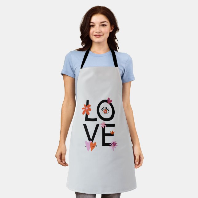 Happy Valentine's Day 2024 -Funny Love Images Cute Apron (Worn)