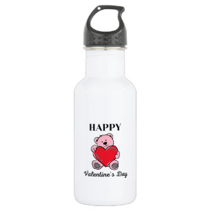 Happy Valentine's Day 2024 -Love Panda Images 532 Ml Water Bottle