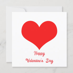 Happy Valentine's Day 2025 Cute Red Heart Custom Card
