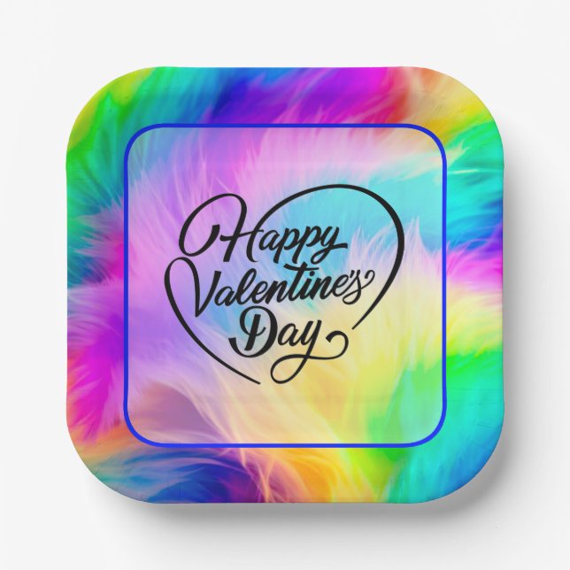 Happy Valentine's Day-23823 Paper Plate (Front)