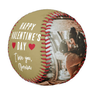 Happy Valentine's Day 2 Photo Collage Boyfriend Baseball