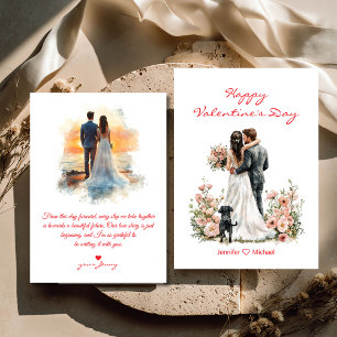 happy valentines day 2 photos illustration budget card