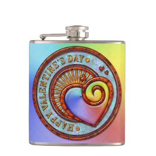 Happy Valentine's Day 2A Wrapped Flask Options