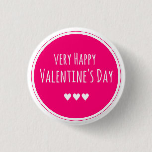 Happy Valentine's Day 3 Cm Round Badge