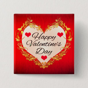 Happy Valentine's Day!-47949 15 Cm Square Badge