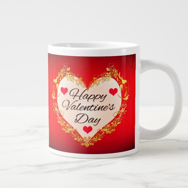 Happy Valentine's Day!-47949 Large Coffee Mug (Right)