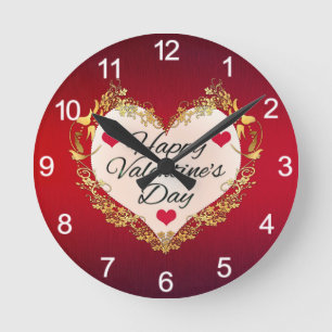Happy Valentine's Day!-47949 Round Clock