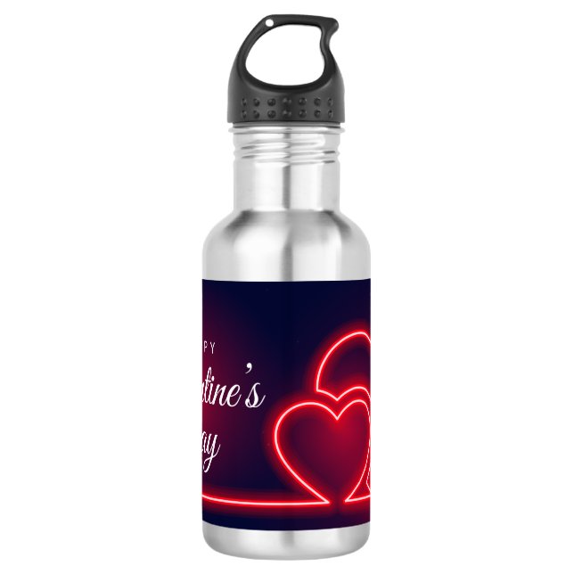 Happy Valentine's Day 532 Ml Water Bottle (Front)