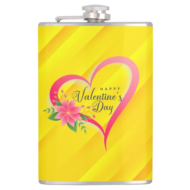 Happy Valentine's Day-53816 Coffee Mug Hip Flask (Front)