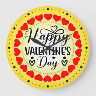 Happy Valentine's Day-53816 Large Clock